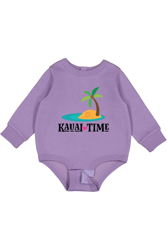 Kauai Time Hawaii Island Baby Fleece Bodysuit