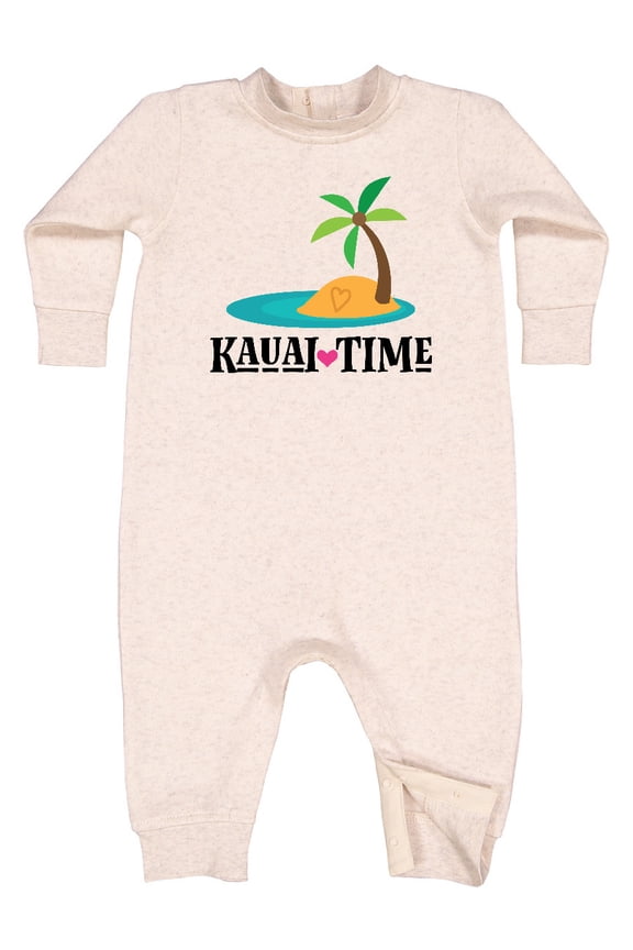 Kauai Time Hawaii Island Baby Fleece Romper