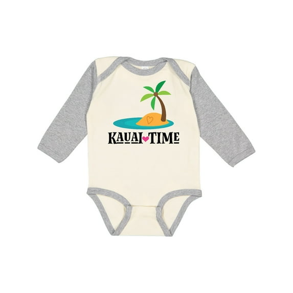 Inktastic Kauai Time Hawaii Island Boys or Girls Long Sleeve Baby Bodysuit