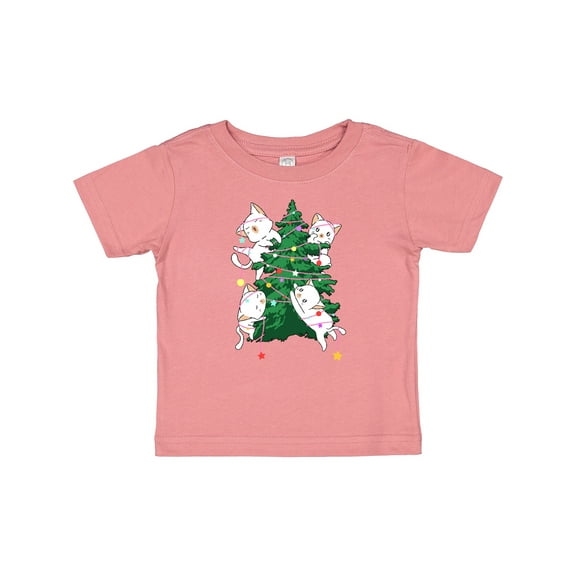 Inktastic Kawaii Cats Christmas Tree Boys or Girls Baby T-Shirt
