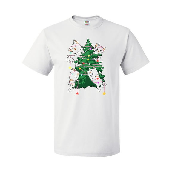 Inktastic Kawaii Cats Christmas Tree T-Shirt