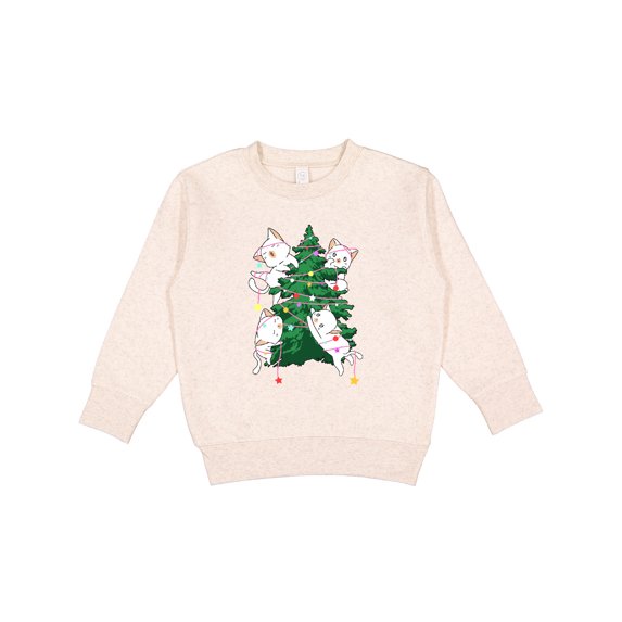 Inktastic Kawaii Cats Christmas Tree Toddler Sweatshirt