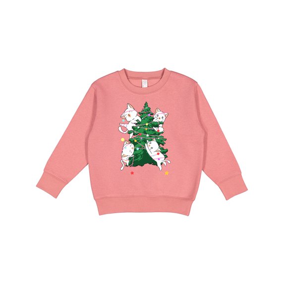 Inktastic Kawaii Cats Christmas Tree Toddler Sweatshirt