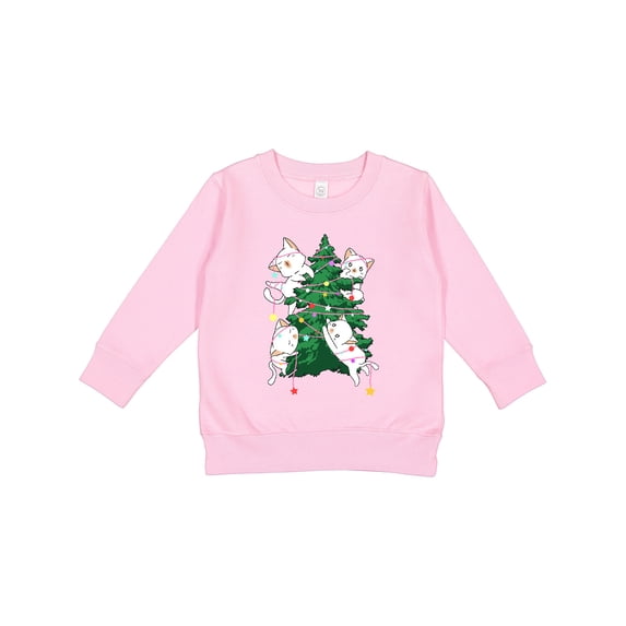 Inktastic Kawaii Cats Christmas Tree Toddler Sweatshirt