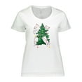 thumbnail image 1 of Inktastic Kawaii Cats Christmas Tree Women's Plus Size T-Shirt, 1 of 5