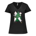 thumbnail image 1 of Inktastic Kawaii Cats Christmas Tree Women's Plus Size V-Neck T-Shirt, 1 of 5