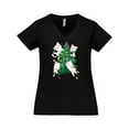 thumbnail image 1 of Inktastic Kawaii Cats Christmas Tree Women's Plus Size V-Neck T-Shirt, 1 of 5