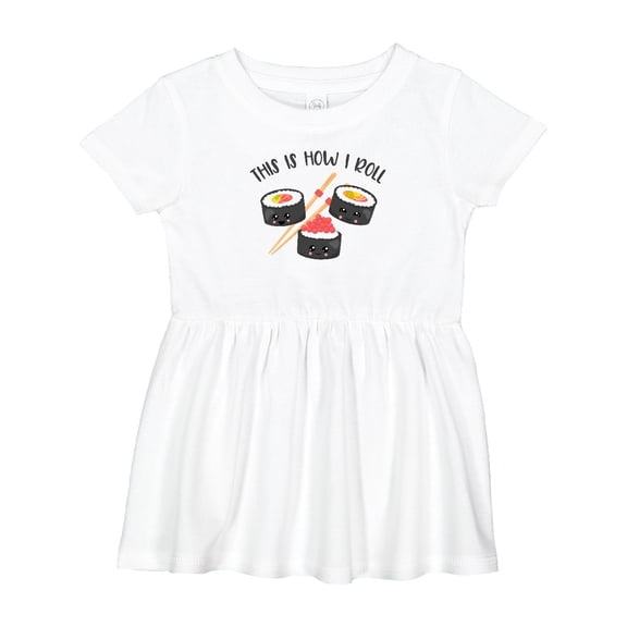 Inktastic Kawaii How I Roll Sushi Girls Baby Dress