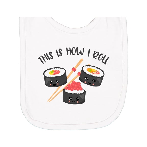 Inktastic Kawaii How I Roll Sushi Newborn Bib