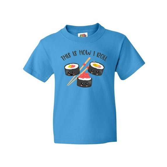 Inktastic Kawaii How I Roll Sushi Youth T-Shirt
