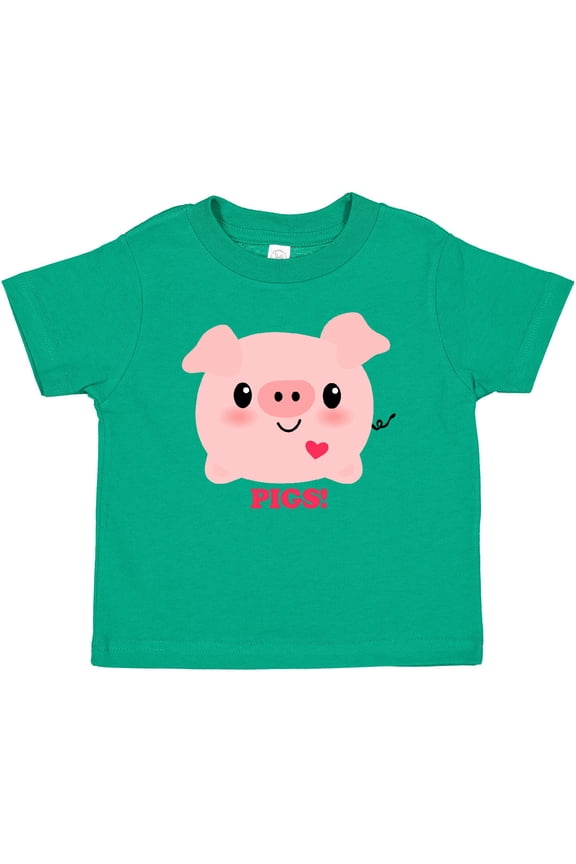Kawaii I Love Pigs Boys or Girls Baby T-Shirt