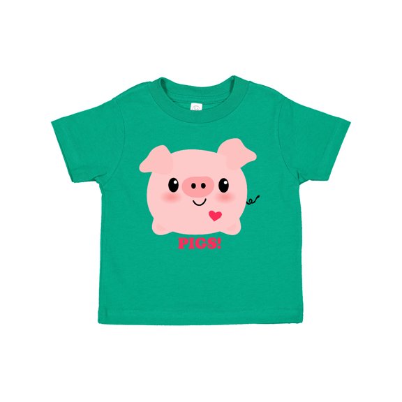 Inktastic Kawaii I Love Pigs Boys or Girls Toddler T-Shirt