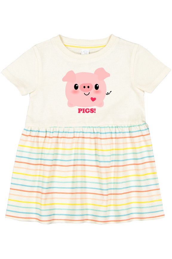 Kawaii I Love Pigs Girls Baby Dress