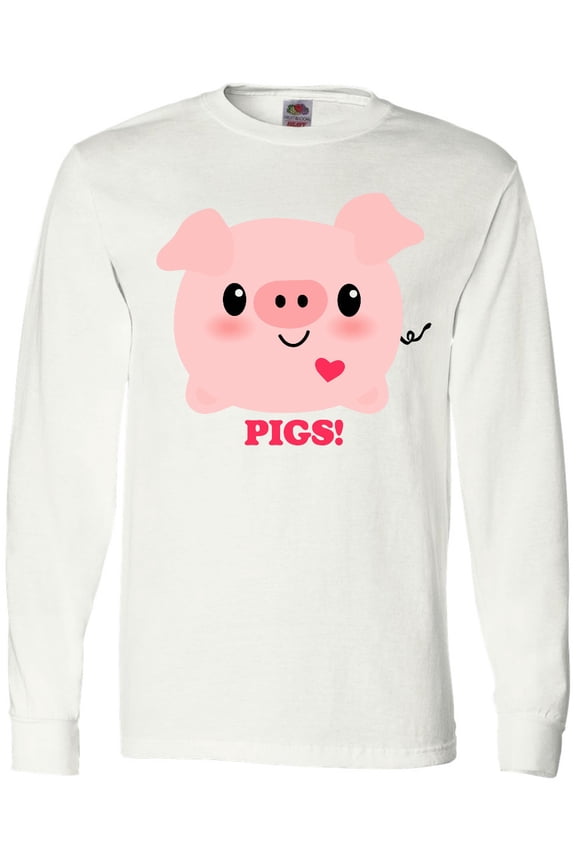 Kawaii I Love Pigs Long Sleeve T-Shirt
