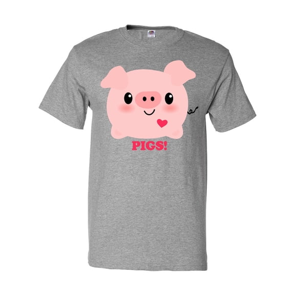 Inktastic Kawaii I Love Pigs T-Shirt