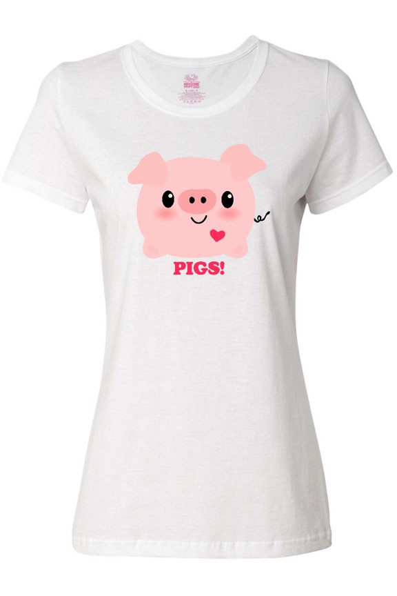 Kawaii I Love Pigs Women's T-Shirt