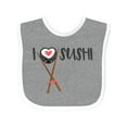 thumbnail image 1 of Inktastic Kawaii I Love Sushi Boys or Girls Baby Bib, 1 of 4