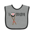 thumbnail image 1 of Inktastic Kawaii I Love Sushi Boys or Girls Baby Bib, 1 of 4