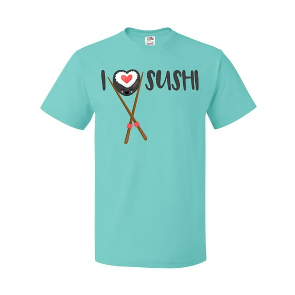 Inktastic Kawaii I Love Sushi T-Shirt