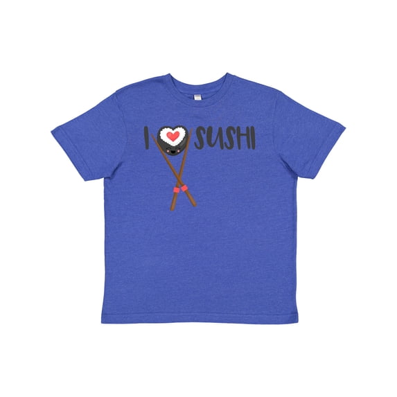 Inktastic Kawaii I Love Sushi Youth T-Shirt