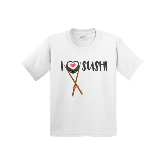 Inktastic Kawaii I Love Sushi Youth T-Shirt