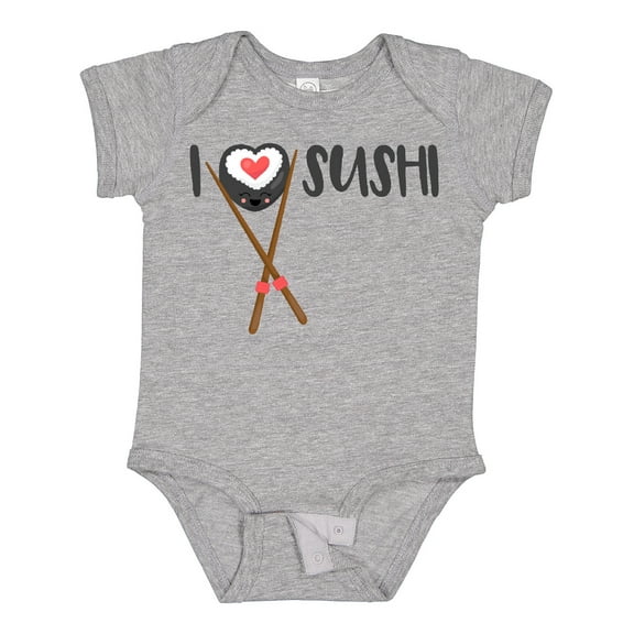 Inktastic Kawaii I love Sushi Boys or Girls Baby Bodysuit