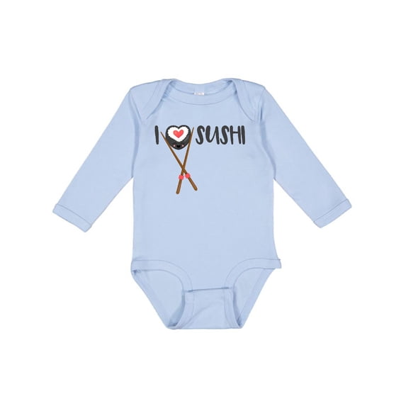 Inktastic Kawaii I love Sushi Boys or Girls Long Sleeve Baby Bodysuit