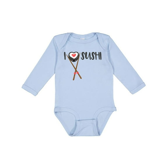 Inktastic Kawaii I love Sushi Boys or Girls Long Sleeve Baby Bodysuit