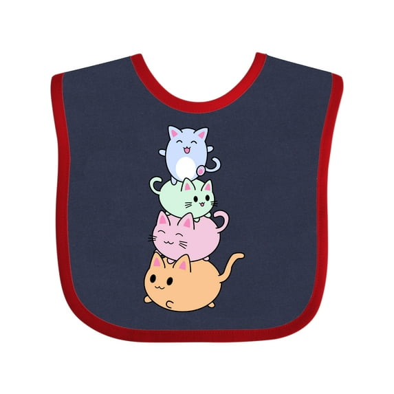 Inktastic Kawaii Kitten Stack Boys or Girls Baby Bib