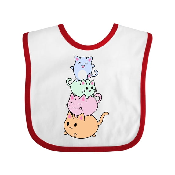 Inktastic Kawaii Kitten Stack Boys or Girls Baby Bib
