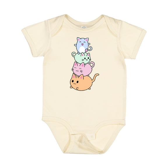 Inktastic Kawaii Kitten Stack Boys or Girls Baby Bodysuit
