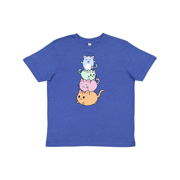 Inktastic Kawaii Kitten Stack Youth T-Shirt