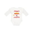 thumbnail image 1 of Inktastic Kawaii Miso Happy Boys or Girls Long Sleeve Baby Bodysuit, 1 of 5