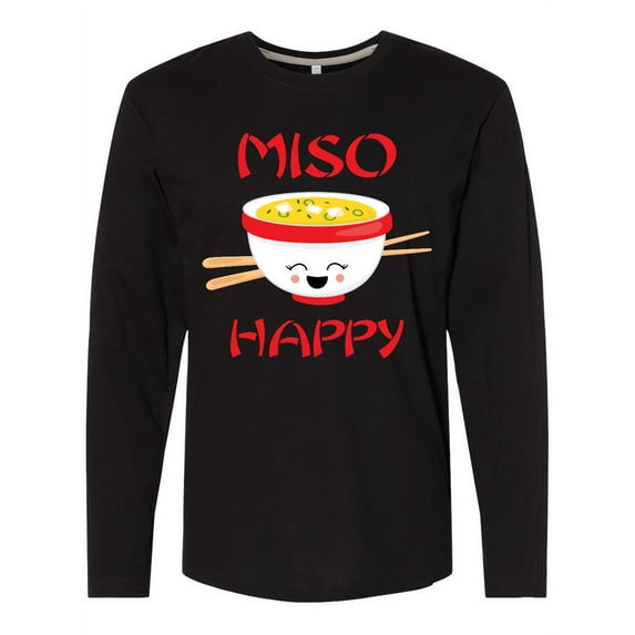 Inktastic Kawaii Miso Happy Long Sleeve T-Shirt