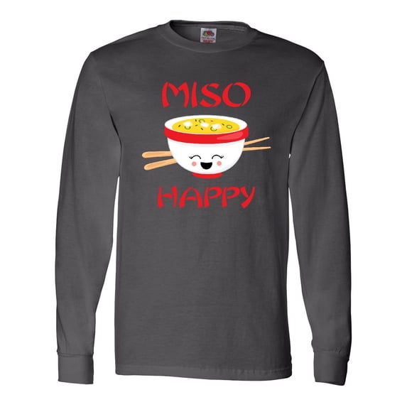 Inktastic Kawaii Miso Happy Long Sleeve T-Shirt