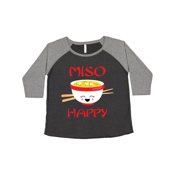 Inktastic Kawaii Miso Happy Women's Plus Size T-Shirt