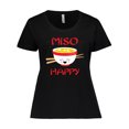 thumbnail image 1 of Inktastic Kawaii Miso Happy Women's Plus Size T-Shirt, 1 of 5