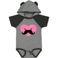 thumbnail image 1 of Inktastic Kawaii Mustache Heart Girls Baby Bodysuit, 1 of 5