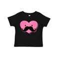 thumbnail image 1 of Inktastic Kawaii Mustache Heart Girls Toddler T-Shirt, 1 of 5