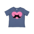 thumbnail image 1 of Inktastic Kawaii Mustache Heart Girls Toddler T-Shirt, 1 of 5