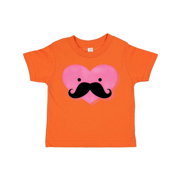 Inktastic Kawaii Mustache Heart Girls Toddler T-Shirt