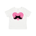 thumbnail image 1 of Inktastic Kawaii Mustache Heart Girls Toddler T-Shirt, 1 of 5