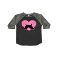 thumbnail image 1 of Inktastic Kawaii Mustache Heart Girls Toddler T-Shirt, 1 of 5