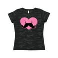 thumbnail image 1 of Inktastic Kawaii Mustache Heart Women's T-Shirt, 1 of 5