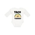 thumbnail image 1 of Inktastic Kawaii Taco Tuesday Boys or Girls Long Sleeve Baby Bodysuit, 1 of 5