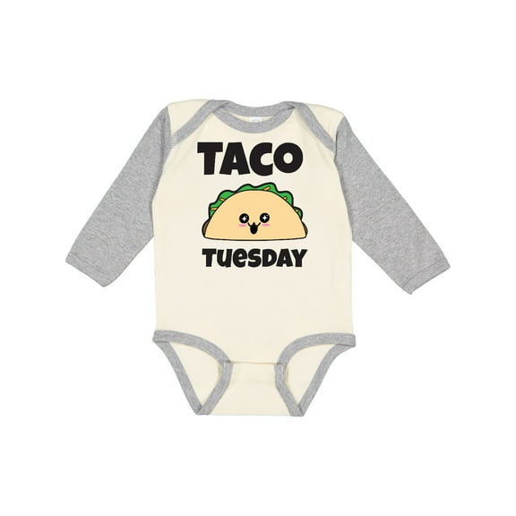 Inktastic Kawaii Taco Tuesday Boys or Girls Long Sleeve Baby Bodysuit