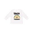 thumbnail image 1 of Inktastic Kawaii Taco Tuesday Boys or Girls Long Sleeve Toddler T-Shirt, 1 of 5