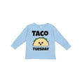 thumbnail image 1 of Inktastic Kawaii Taco Tuesday Boys or Girls Long Sleeve Toddler T-Shirt, 1 of 5