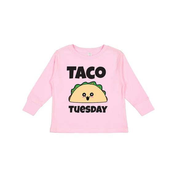 Inktastic Kawaii Taco Tuesday Boys or Girls Long Sleeve Toddler T-Shirt