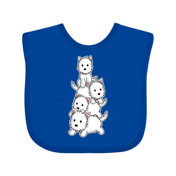 Inktastic Kawaii Westie Stack Boys or Girls Baby Bib